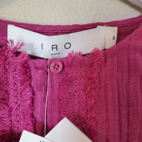 IRO Paris Camer Pleated Long Sleeve Top Size 40 / 8 - Picture 9 of 11